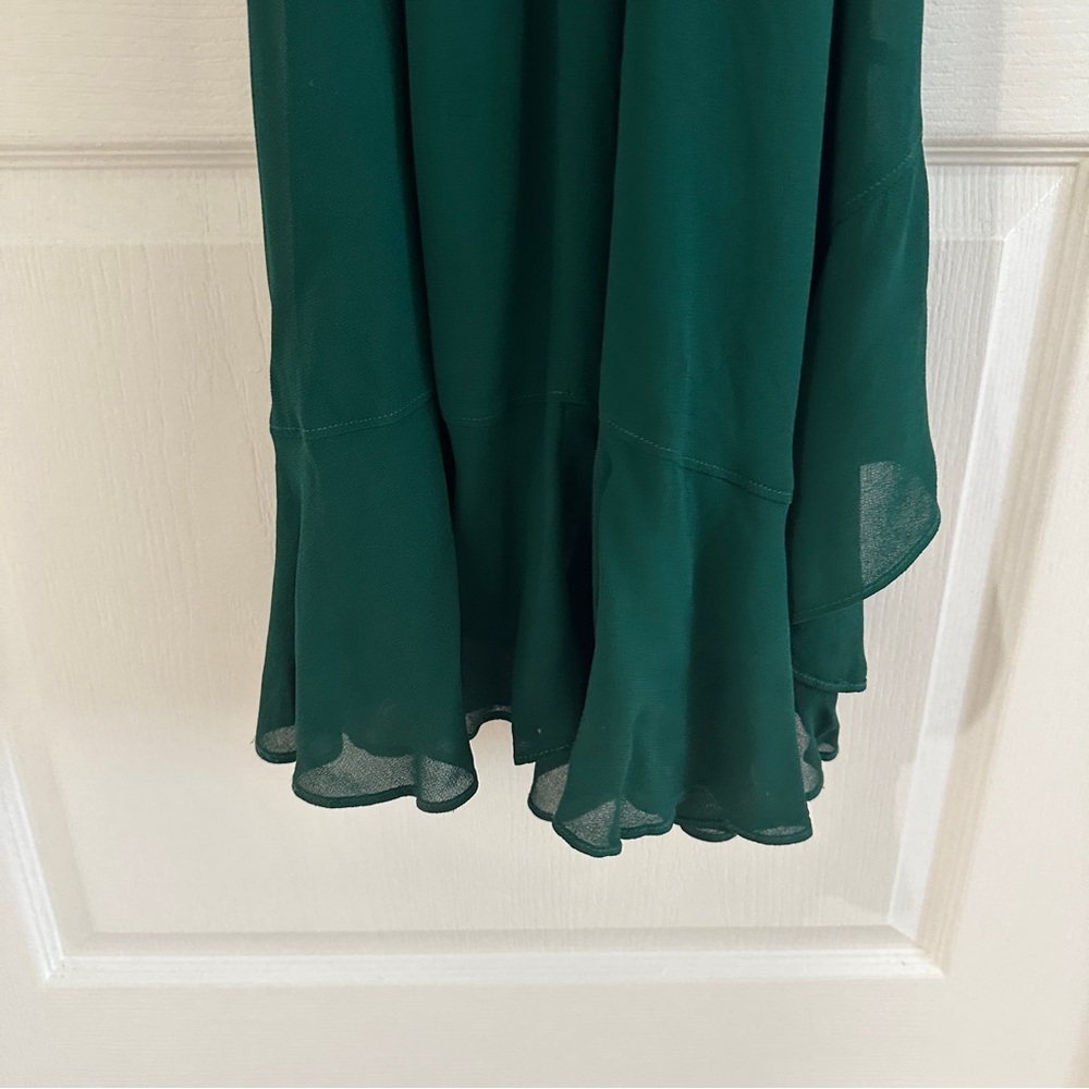 Reformation Green Ruffle Dress - Picture 9 of 13